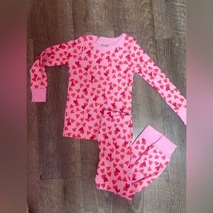 Old Navy Pink and Red Heart Kids Pajama Set